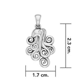 A mystical flexibility ~ Sterling Silver Octopus Pendant Jewelry - DiveSilver Jewelry